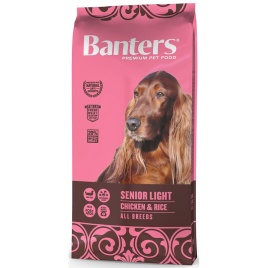 Сухой корм Banters Senior Light для пожилых собак склонных к полноте с курицей и рисом - 15 кг