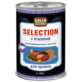 Solid Natura Selection влажный корм для щенков с ягненком в консервах - 970 г