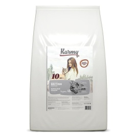 Сухой корм Karmy British shorthair для взрослых кошек породы британская короткошерстная с индейкой 1.5 кг