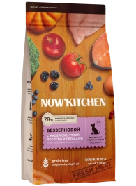 Сухой корм NOW'KITCHEN Fresh Large Puppy для щенков крупных пород со свежей индейкой,уткой,лососем, 9.98 кг