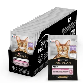 Влажный корм Purina Pro Plan Delicate для взрослых кошек с чувствительным пищеварением, с индейкой в соусе, 85 г