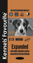 Kennels` Favourite 21% Expanded корм для взрослых стерилизованных собак с излишним весом 20 кг