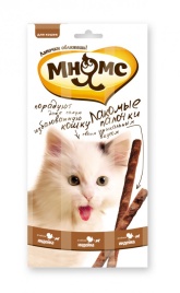 Мнямс лакомые палочки Индейка с ягненком 13,5 см для кошек - 5 г х 3 шт