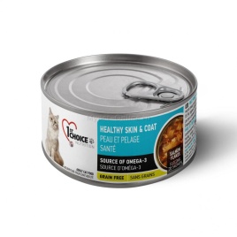 1st Choice Healthy Skin and Coat Лосось в масле тунца (Консервы для взрослых кошек для кожи и шерсти), 85 г