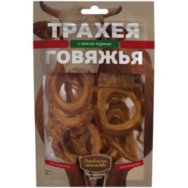 Деревенские лакомства Трахея говяжья с мясом курицы - 50 г