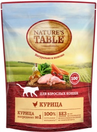 Nature’s Table сухой корм для кошек с курицей - 650 г