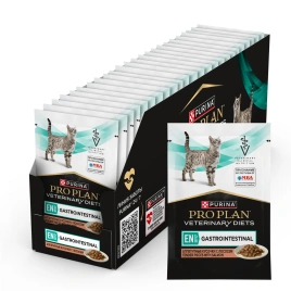 Влажный корм Purina Pro Plan Veterinary diets EN Gastrointestinal для взрослых кошек, с лососем, 85 г