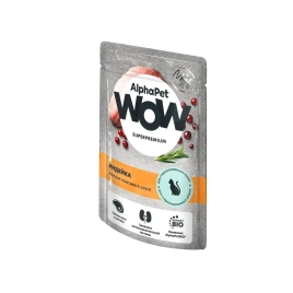 Влажный корм ALPHAPET WOW Superpremium Turkey для стерилизованных кошек, с индейкой, 85 г