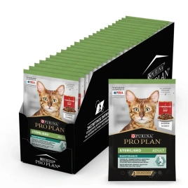 Влажный корм Purina Pro Plan Sterilised Maintenance для стерилизованных кошек, с говядиной в желе, 85 г