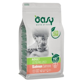 Oasy Dry Cat сухой корм для взрослых стерилизованных кошек с лососем