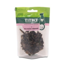 TiTBiT Желудок говяжий для кошек, вяленые лакомства - 30 г