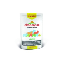 Almo Nature Classic Nature Adult Cat Tuna & Whitebait паучи 75% мяса для взрослых кошек с филе тунца и сардинками - 55 г