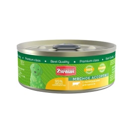 Четвероногий Гурман Мясное ассорти с потрошками для щенков 100 г