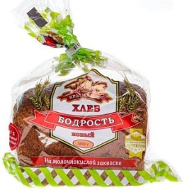 Хлеб 300г. Бодрость Крымхлеб новый формовой, упаковка