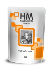 Наша Марка для котят с курицей 100 г (паучи)
