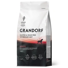 Сухой корм Grandorf Veterinary Diet Hepatic индейка для собак для поддержки функций печени, 1 кг