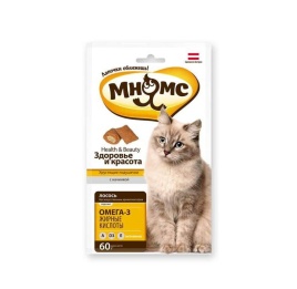 Мнямс хрустящие подушечки с лососем для кошек Здоровье и красота 60 г