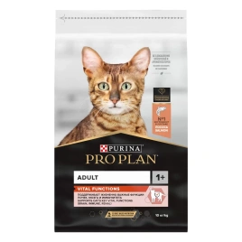 Сухой корм Purina Pro Plan Cat Adult Original Opti-Senses для взрослых кошек, с лососем, 10 кг