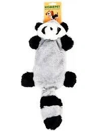 Игрушка Homepet «Енот» для собак, с пищалкой и шуршалкой, плюшевая