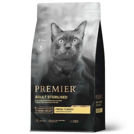 Сухой корм Premier с индейкой для стерилизованных кошек, 2 кг