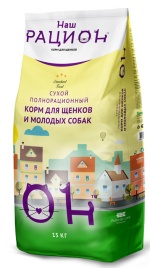 Наш рацион сухой корм для щенков мясное ассорти - 2 кг