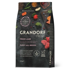Сухой корм Grandorf Fresh Dog Lamb & Sweet Potato для щенков всех пород беременных и кормящих собак беззерновой ягненок, с бататом, 10 кг