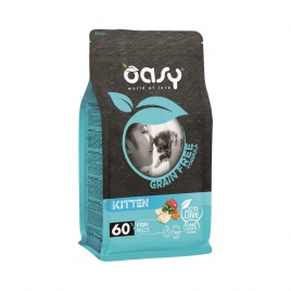 Oasy Dry Cat Grain Free сухой беззерновой корм для котят и беременных и кормящих кошек с рыбой