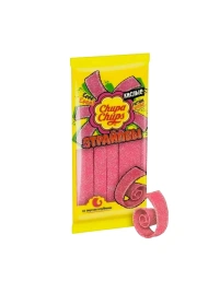 Экструдированный мармелад "Чупа Чупс" "Страйпсы" со вкусом клубники 120г