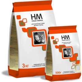 Наша Марка сухой корм для взрослых собак мелких пород с цыплёнком и овощами 500 г