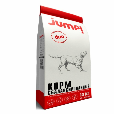 JUMP Сухой корм для собак всех пород с ягненком и птицей - 13 кг фото 1