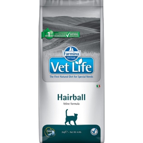 Farmina Vet Life Cat Hairball ветеринарный диетический сухой корм для выведения шерстяных комочков из кишечника взрослых кошек и котов - 10 кг фото 2