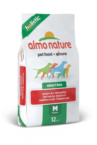 Almo Nature Holistic Adult Dog Medium Beef & Rice 12 кг фото 1