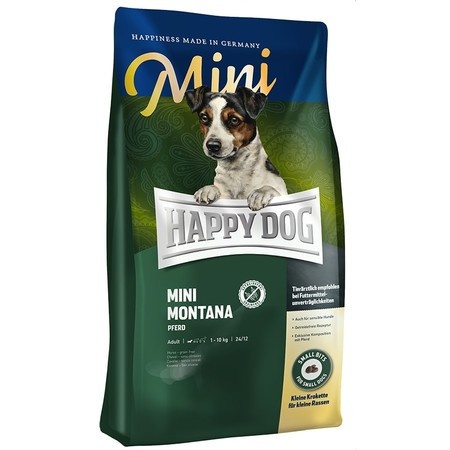 Happy Dog Supreme Sensible Mini Mоntana сухой корм для взрослых собак мелких пород при пищевой аллергии и чувствительном пищеварении с кониной - 1 кг фото 1