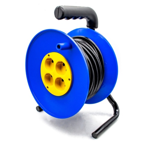 Удлинитель на катушке УС-4-30 4 розетки, без заземления, ПВС 2х1,5, 30м (1/1) фото 1