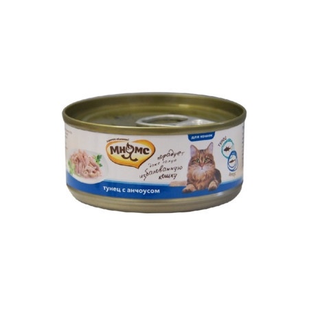 Мнямс консервы Тунец с анчоусами в нежном желе для кошек - 70 г фото 1