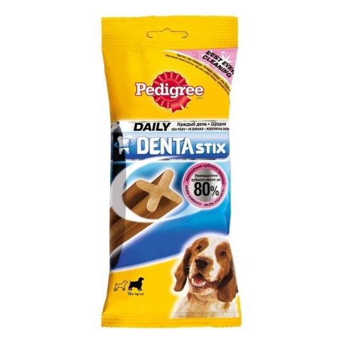 Pedigree Denta Stix лакомство для взрослых собак средних пород с мясом - 180 г фото 2