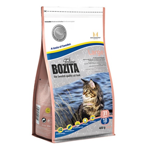 Bozita Large сухой корм для кошек крупных пород с курицей и лососем - 400 г фото 2