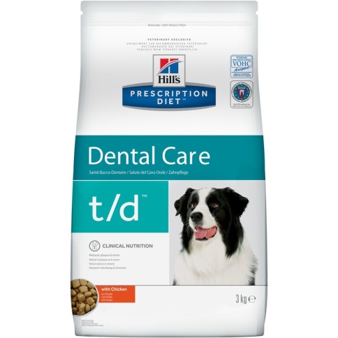 Hill's Prescription Diet t/d Dental Care корм для собак диета для поддержания здоровья ротовой полости с курицей 3 кг фото 2