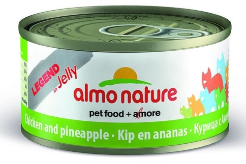 Almo Nature Legend Adult Cat Chicken&Pineapple консервированный корм с цельными кусочками курицы и ананасом для взрослых кошек - 70 г фото 1