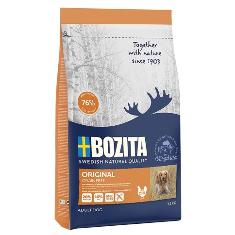 Bozita Grain Free Original сухой беззерновой корм для взрослых собак с нормальным уровнем активности - 14 кг фото 1