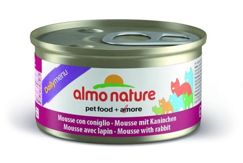 Almo Nature Daily Menu Adult Cat Mousse Rabbit консервы нежный мусс для взрослых кошек меню с кроликом - 85 г фото 1