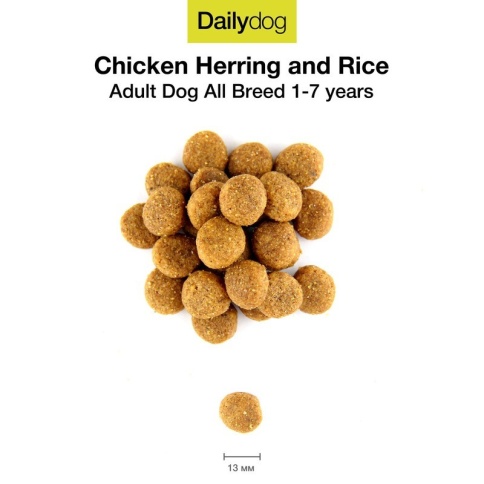 Dailydog Adult All Breed сухой корм для взрослых собак всех пород с курицей, сельдью и рисом 3 кг фото 1