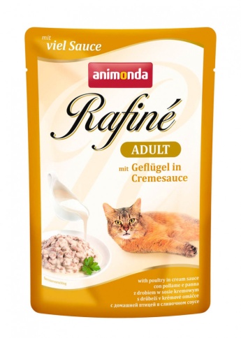 Animonda Паучи Rafine Soupe Adult с домашней птицей в сливочном соусе для взрослых кошек 100 г фото 1