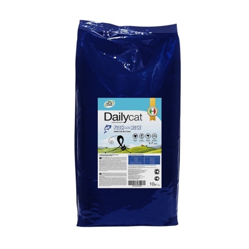 Cухой корм Dailycat Adult Exi Care Fish and Rice для взрослых привередливых кошек с сельдью, лососем и рисом 400 г фото 1