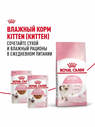 Сухой корм Royal Canin Kitten для котят от 4 до 12 месяцев, с птицей, 10 кг фото 10