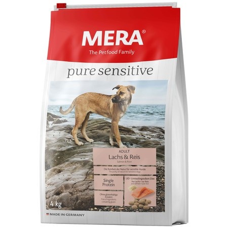 Mera Pure Sensitive Adult Lachs & Reis сухой корм для взрослых собак с лососем и рисом - 4 кг фото 1