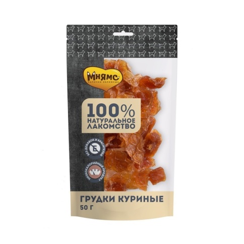 Мнямс лакомство для собак грудки куриные 50 г фото 1