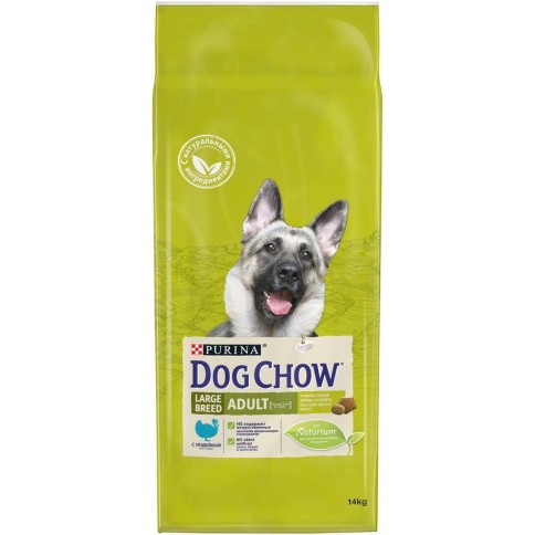Purina Dog Chow для взрослых собак крупных пород старше 2 лет с индейкой - 14 кг фото 2