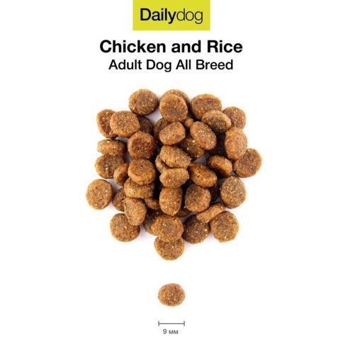 Dailydog Adult High Energy Chicken and Rice сухой корм для активных собак всех пород с курицей и рисом 12 кг фото 1