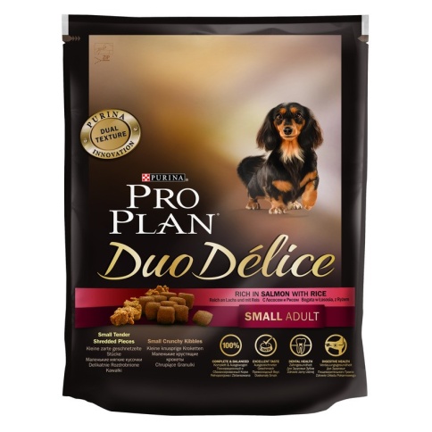 Purina Pro Plan Duo Delice сухой корм для взрослых собак мелких и карликовых пород с лососем и рисом - 700 гр фото 2